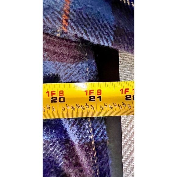 VTG ST JOHN’S BAY Flannel Shirt Button Down Blue Plaid Size Med - Picture 4 of 6